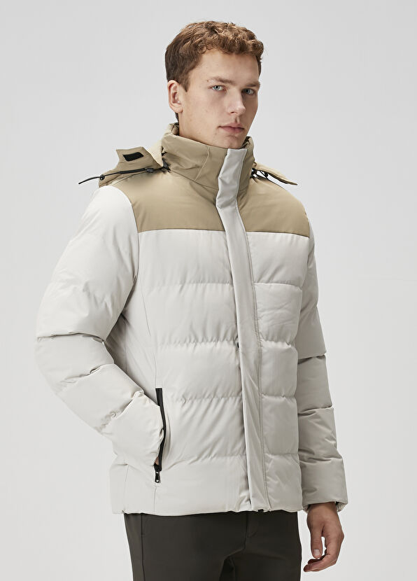 Beymen Club White Beige Hooded Coat - 2