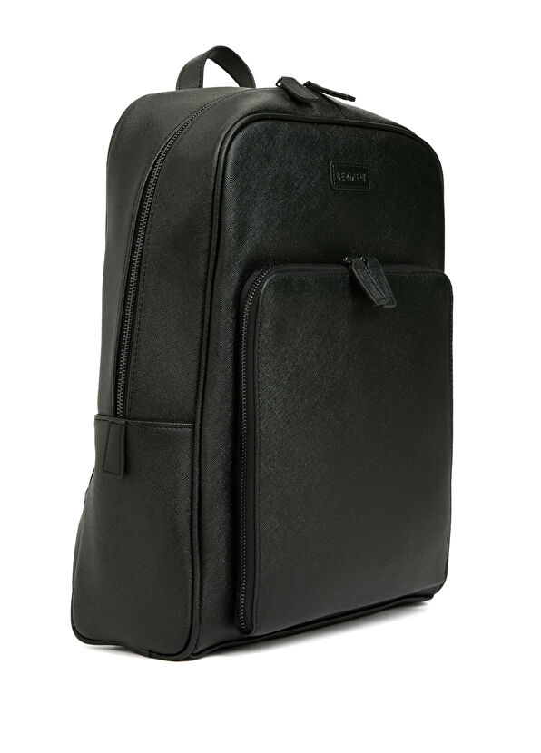 Siyah Logolu Erkek Sırt Çantası - Görsel 3