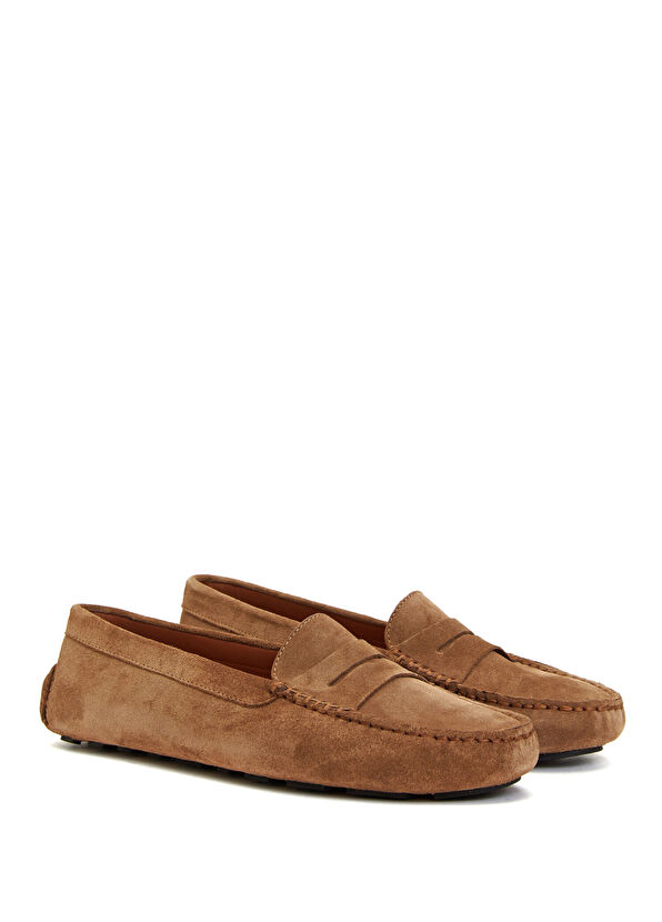 Beymen Club Tan Women's Suede Loafer - 2