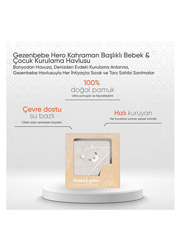 Gezenbebe Hero Başlıklı Çocuk Kurulama Havlusu - 2