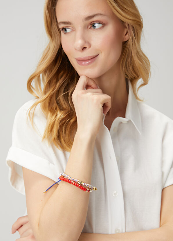 Beymen Club Womens Bracelet With Red Natural Stones - 1