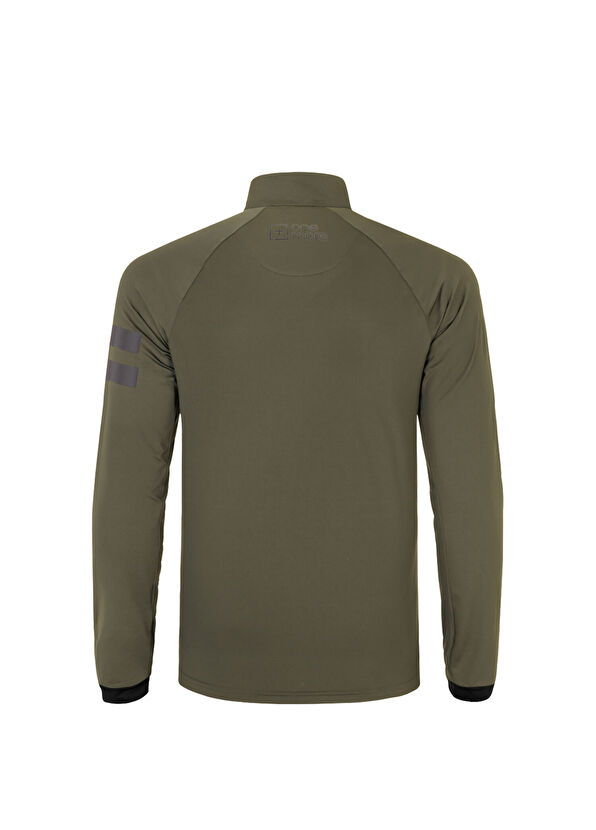 Onemore 631 Turtle Neck With Half Zip Koyu Yeşil Erkek Polar - 2
