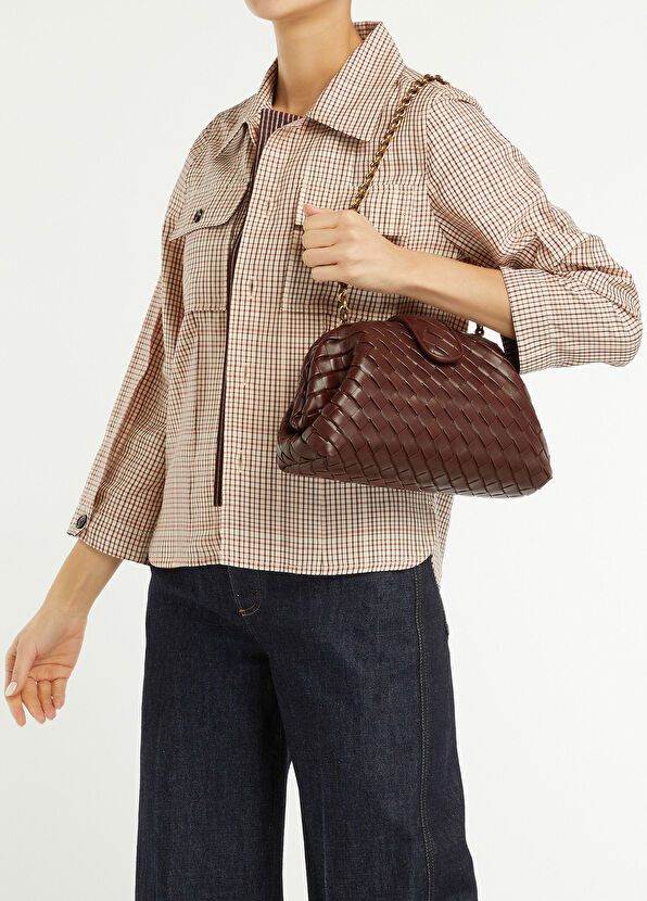 Teen Lauren 1980 Kahverengi Kadın Deri Çanta - Görsel 3