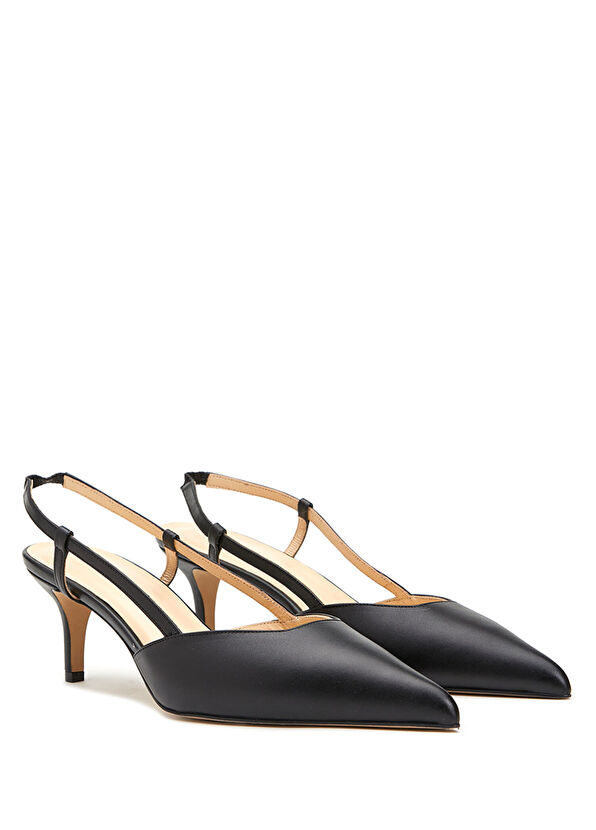 Beymen Club Siyah Deri Topuklu Ayakkabı - 2