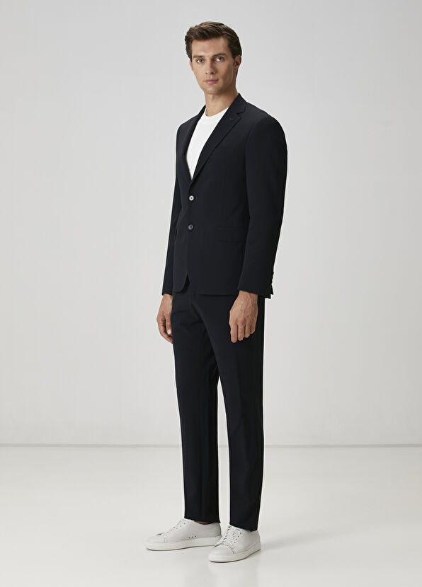 Beymen Club Navy Blue Crinkle Textured Suit - 3