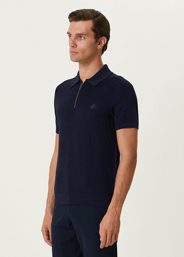 Beymen Club Navy Blue Polo Short Sleeve Sweater - 4