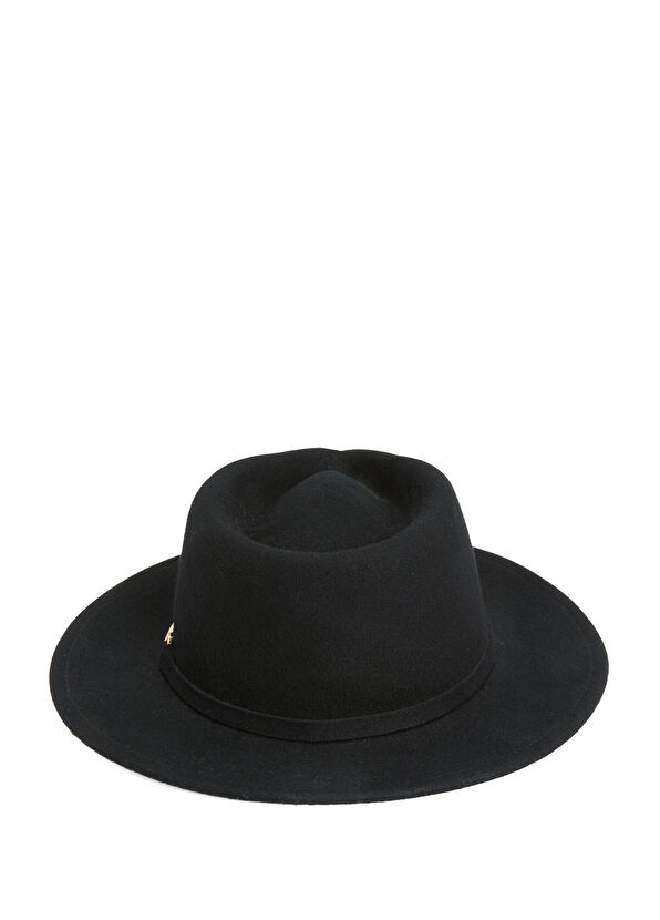 Beymen Club Black Gold Accessory Women's Fedora Wool Hat - 3