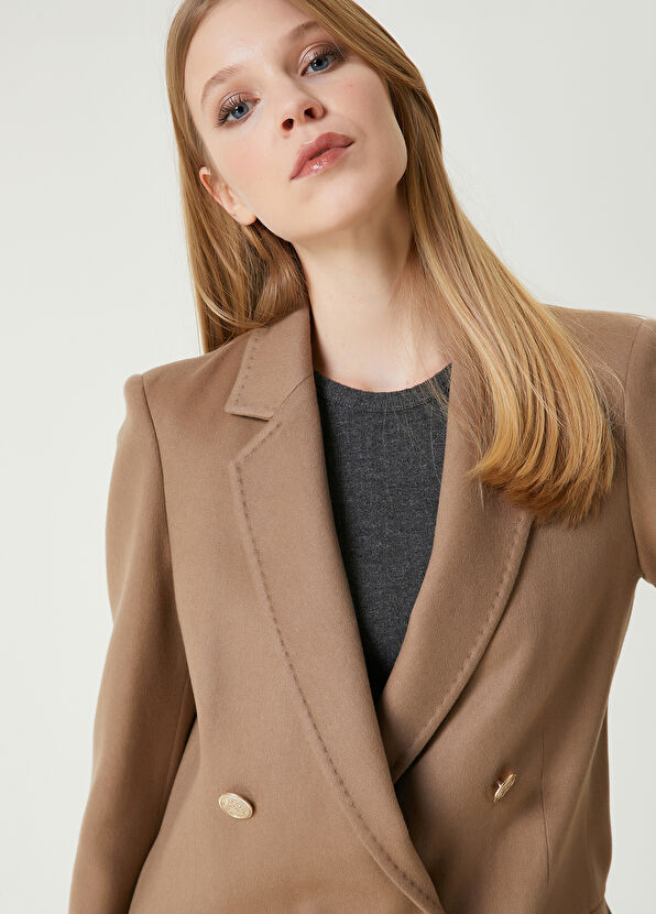 Beymen Club Camel Kruvaze Kaşmir Ceket - 2