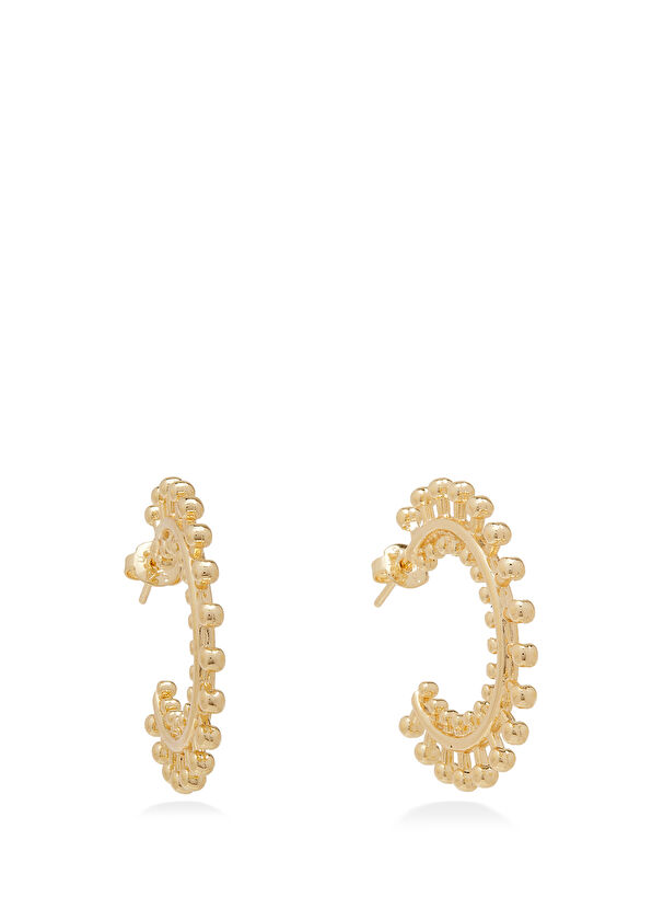 Beymen Club Gold Bulk Ring Women's Earrings - 1