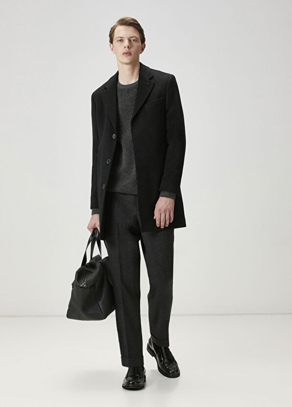 Beymen Club Premium Siyah Kaşmir Palto - 2