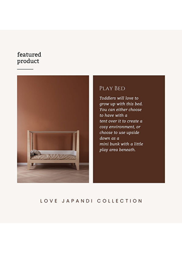 Lil'Gaea Japandi Oyun Çocuk Yatağı - 4