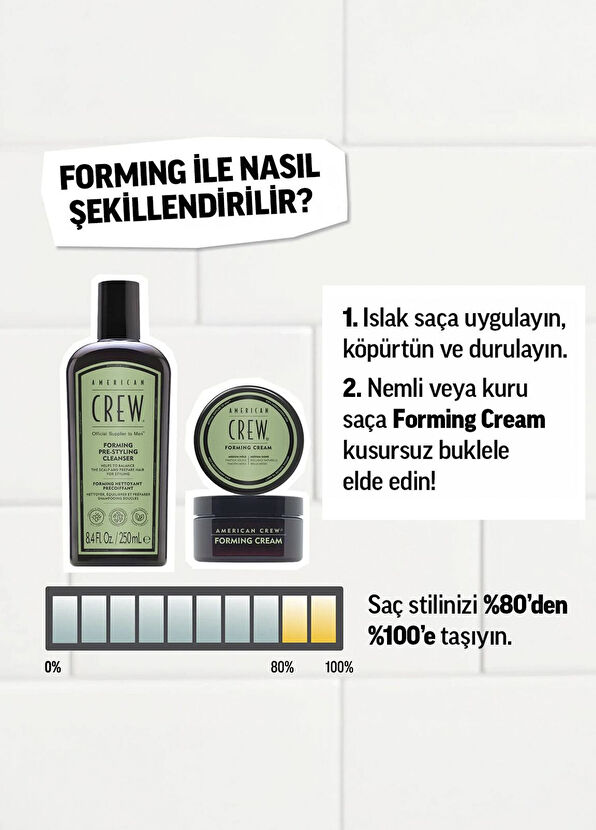 American Crew Crew Formıng Şampuan 250 ml + Formıng Saç Şekillendirici 50 gr 2'li Erkek Saç Bakım Seti - 3