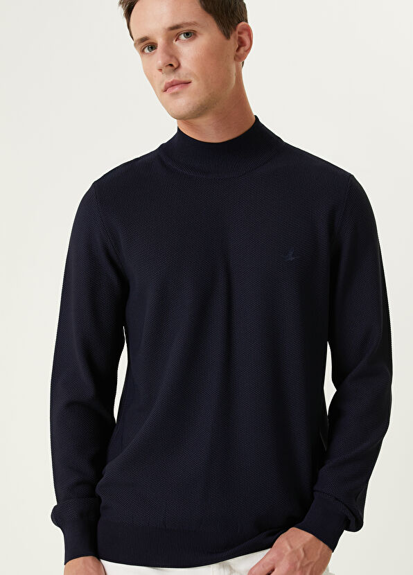 Beymen Club Navy Blue Half Turtleneck Sweater - 2