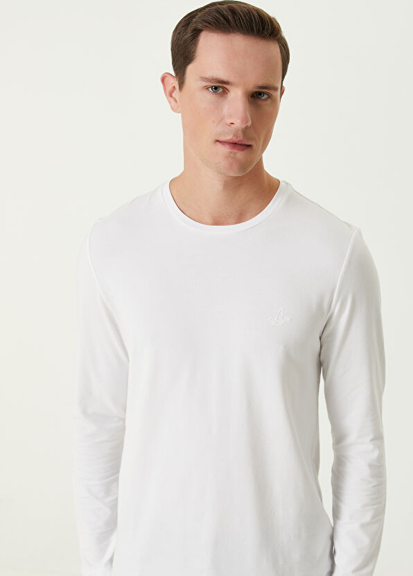 Beymen Club Beyaz Basic Uzun Kollu T-shirt - 2