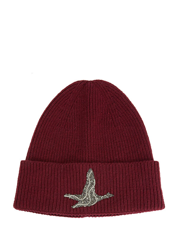 Beymen Club Burgundy Goose Accessory Women's Wool Beanie - 1