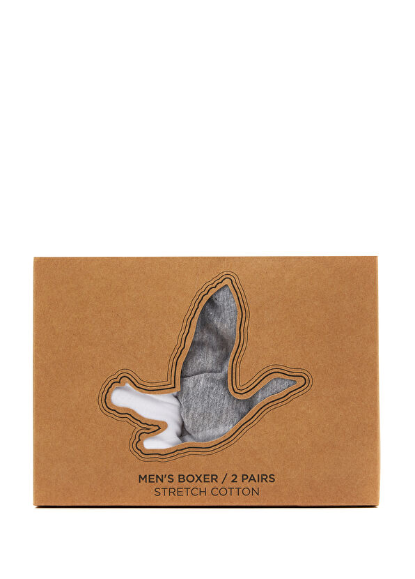 Beymen Club Beyaz Gri 2li Boxer - 4