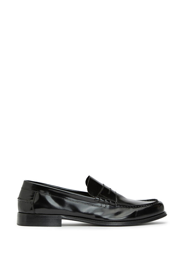 Beymen Club Black Band Detail Men's Opening Leather Loafer - 1