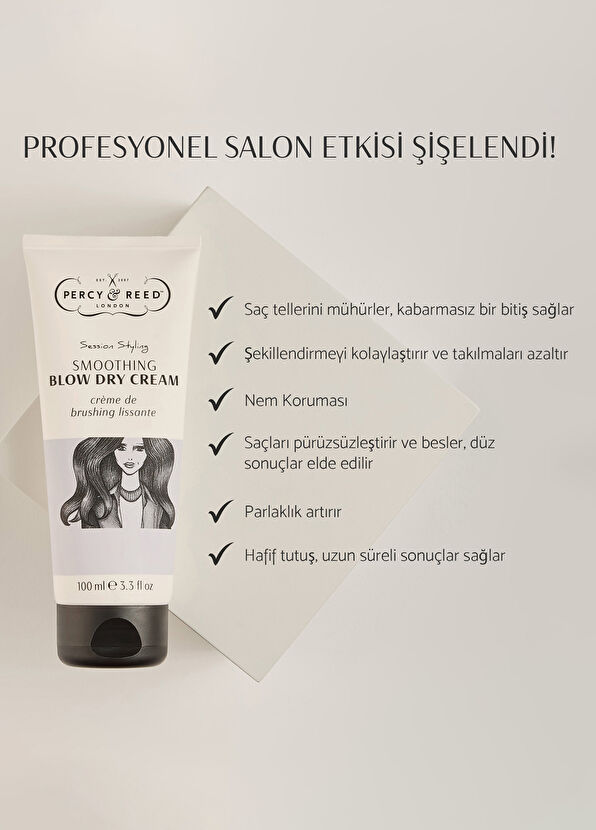 Percy & Reed Session Styling Isı Koruyucu Pürüzsüzleştirici Saç Kremi 100 ml - 3