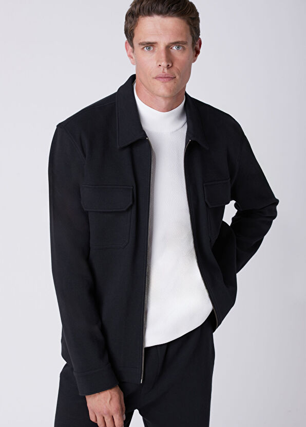 Beymen Club Siyah Diyagonal Dokulu Sweatshirt - 2