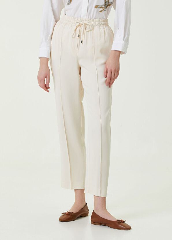 Beymen Club Kırık Beyaz Nervürlü Pijama Pantolon - 2