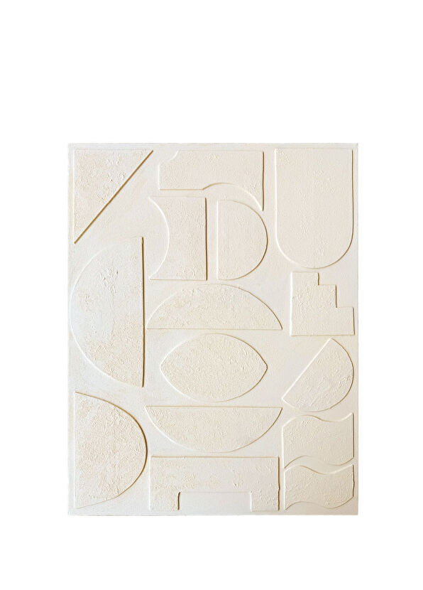 Y19 Design Santorini Waves Cream Canvas Print 75 x 100 cm - 1