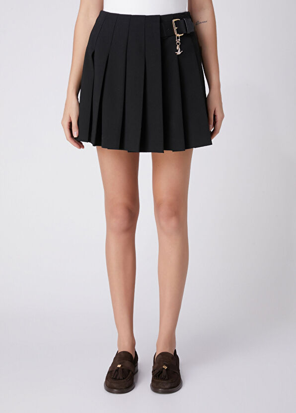 Beymen Club Mini Skirt With Black Dangle Logo Accessories - 3