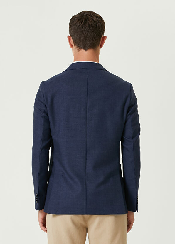 Beymen Club Koyu Mavi Yün Ceket - 4