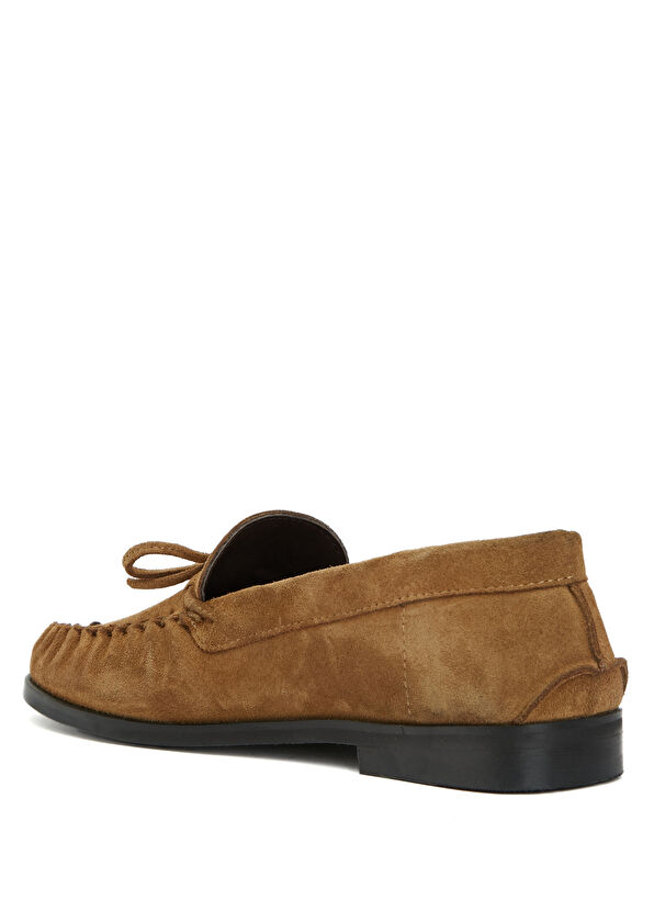 Beymen Club Mink Lace-Up Gathered Women's Leather Loafer - 3