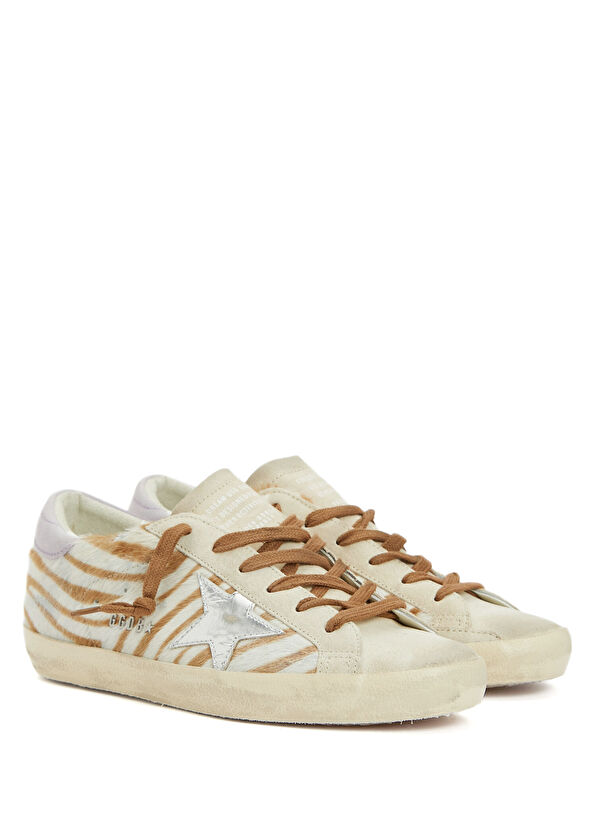 Golden Goose Super Star Zebra Print Women's Leather Sneakers - 2