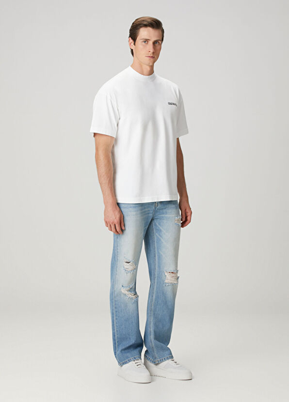 Cole Buxton White Logo Printed T-Shirt - 2