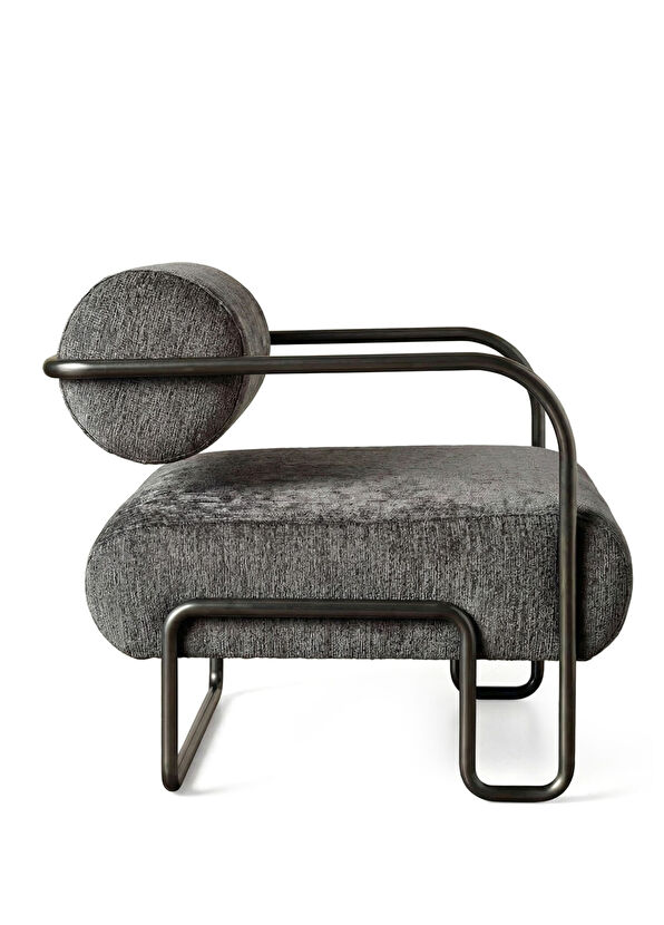 Solano Design Bona Smoked Metal Armchair - 2