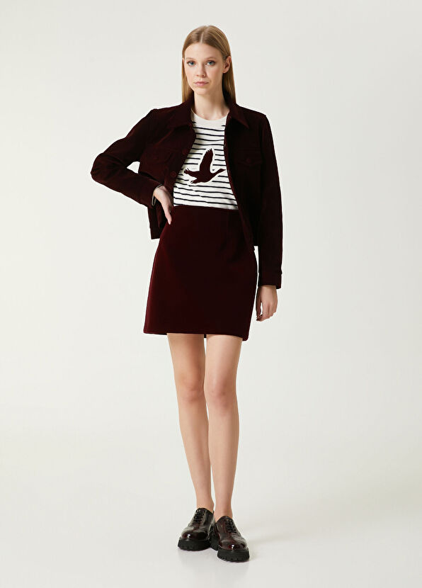 Beymen Club Ekru Lacivert Çizgili Sweatshirt - 3