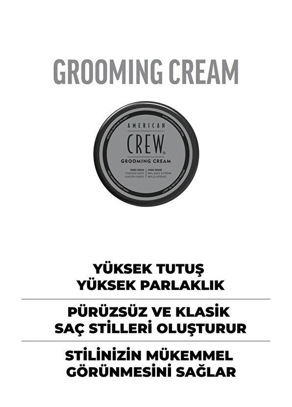 American Crew Grooming Cream Erkekler İçin Yüksek Tutuşlu Şekillendirici Saç Pomadı 85 gr - 3