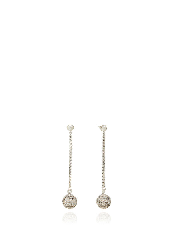 Beymen Club Zircon Stone Women's Ball Earrings - 1
