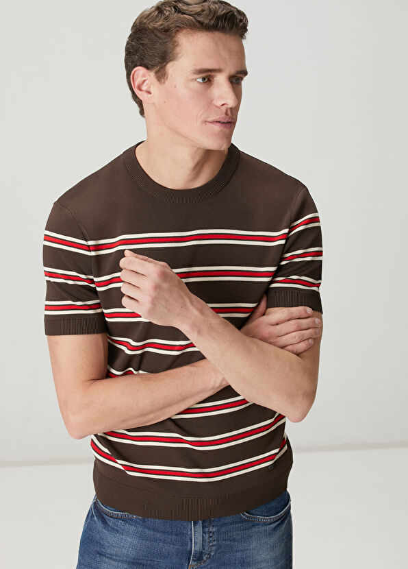 Beymen Club Brown Striped Knitwear - 3