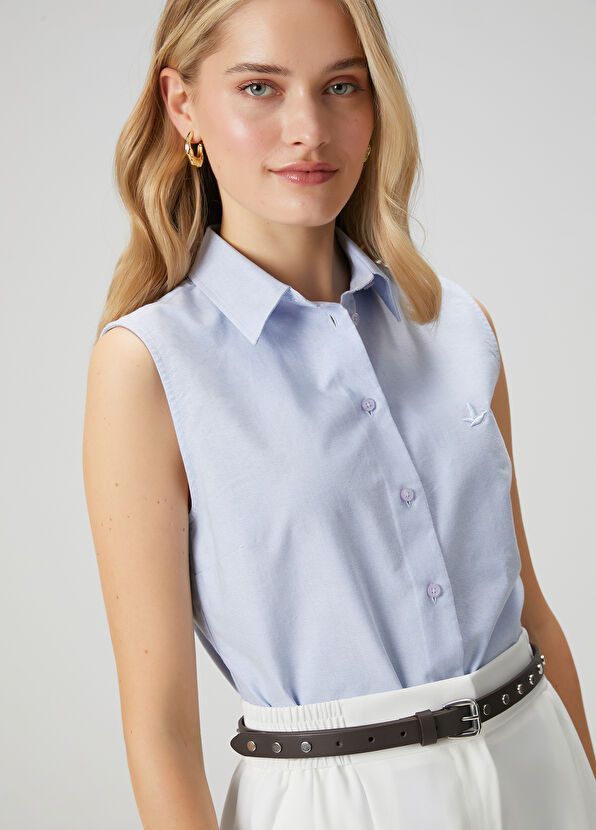 Beymen Club Mavi Kolsuz Oxford Gömlek - 2