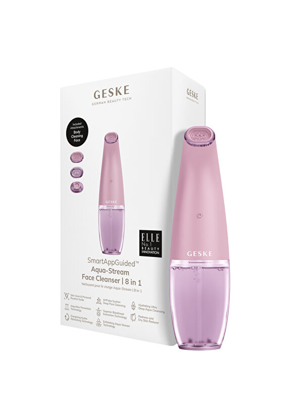 Geske Aqua-Stream Pembe 8'i 1 Arada Cilt Temizleme Cihazı - 4