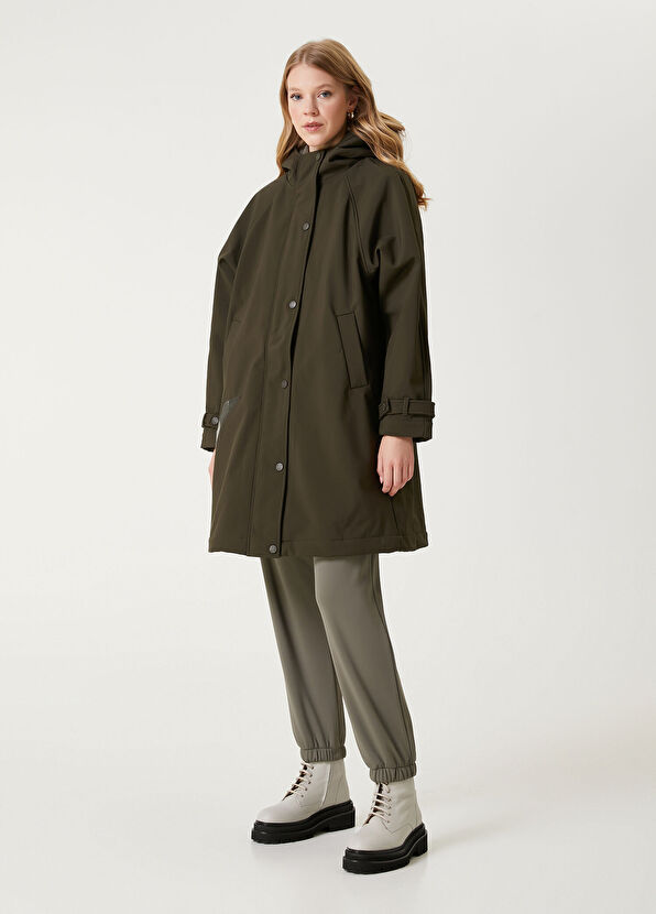 Beymen Club Khaki Hooded Coat - 4