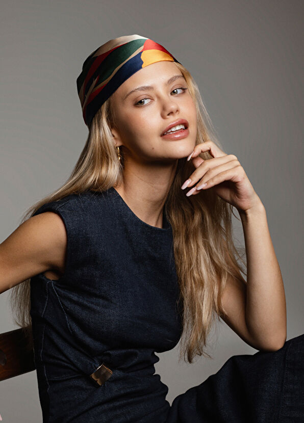 Sibi Hats Masha Patterned Silk Women's Bandana - 2