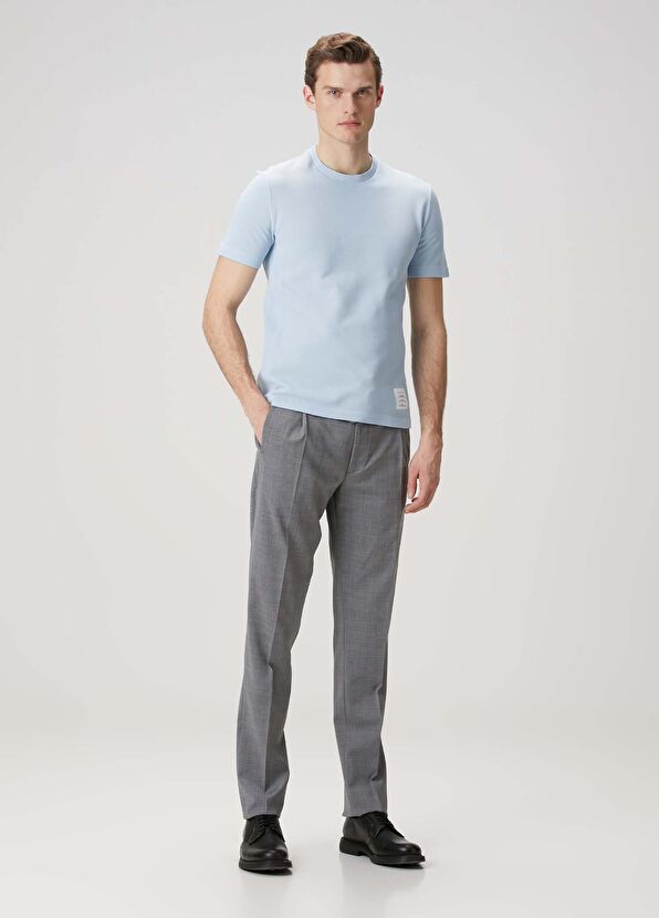 Thom Browne Açık Mavi Şerit Detaylı T-shirt - 2