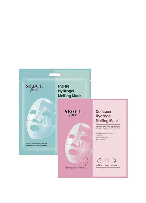 Dermal Pdrn Hydrojel Eriyen Maske Nemlendirici Şeffaf Jel Yüz Maskesi 34 gr ve Kolajen Eriyen Yüz Maskesi 34 gr - 1