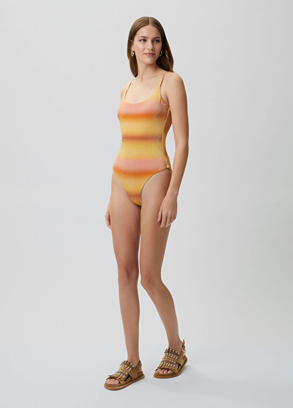 Beymen Club Multicolored gradient lurex swimsuit - 4