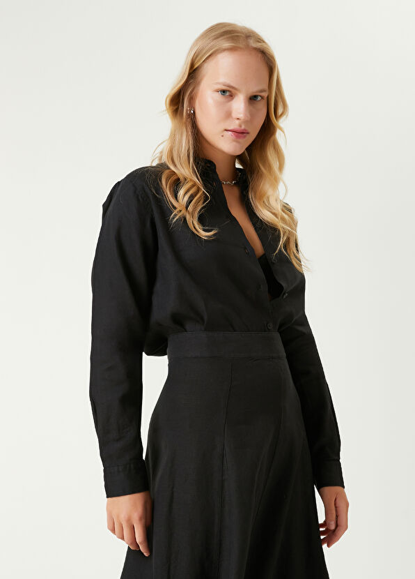 Beymen Club Siyah Keten Gömlek - 1