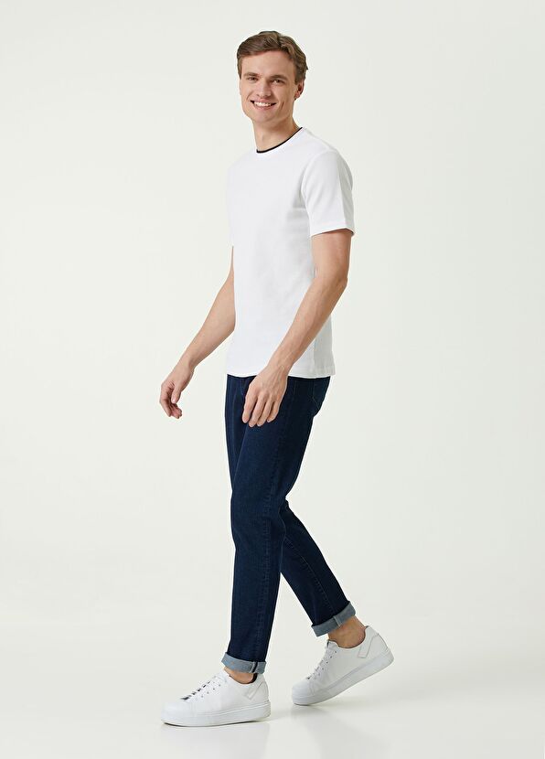 Beymen Club Beyaz Çift Yaka Waffle Dokulu T-shirt - 2