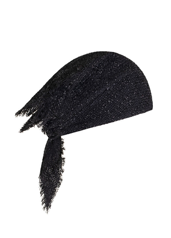 Sibi Hats Masha Black Glitter Tweed Women's Bandana - 1