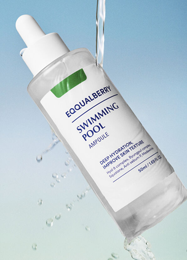 EqqualBerry Swimming Pool Ampoule Yoğun Hidrasyon Verici Gözenek Önleyici Ampul Cilt Serumu 50 ml - 2