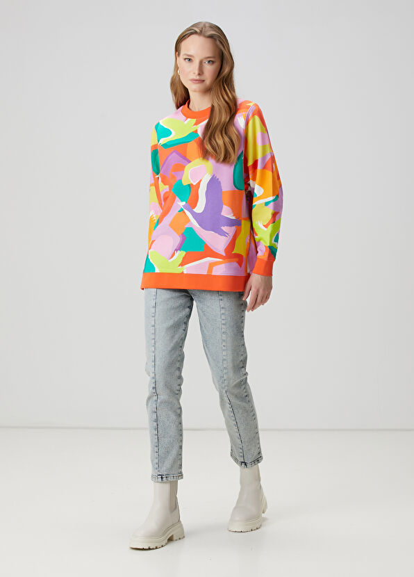 Beymen Club Colorblocked Desenli Sweatshirt - 3