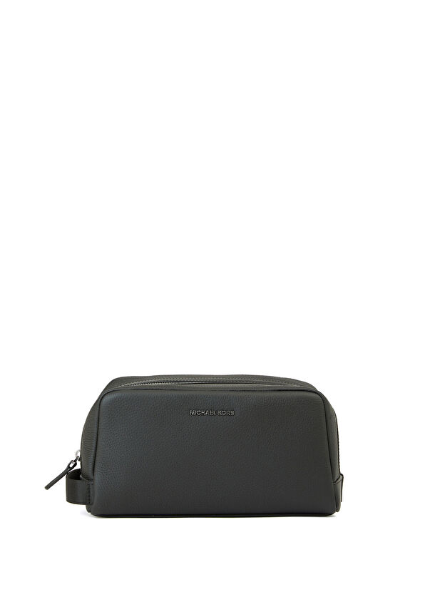 Michael Kors Hudson Peppled Siyah Deri Tıraş Çantası - 1