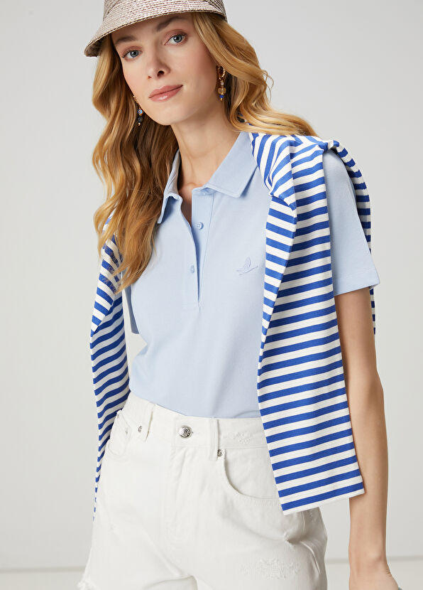 Beymen Club Blue Pique Polo T-Shirt - 1