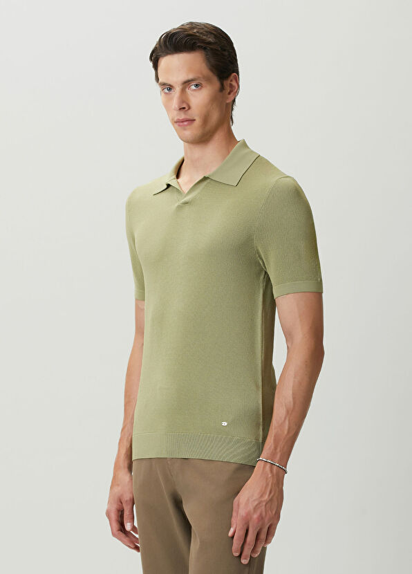 Beymen Club Çağla Brass Textured Short Sleeve Sweater - 4